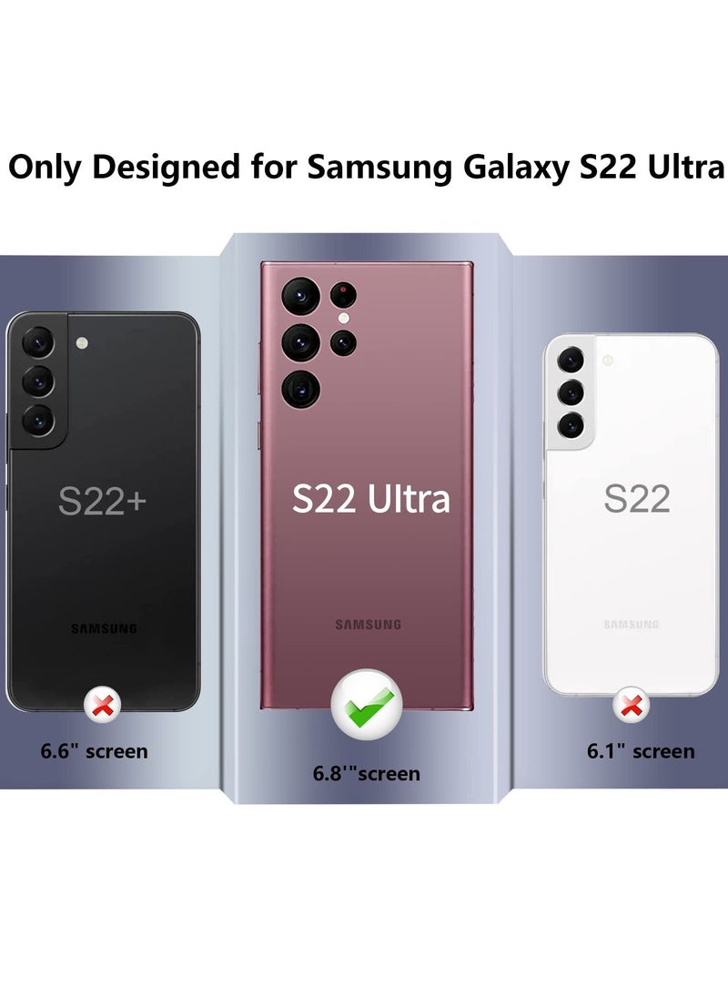 BORTONY - Pack of 2 Glass Compatible for Samsung Galaxy S22 Ultra Screen Protector, HD Clear Tempered Glass [9H Hardness] [Fingerprint Unlock][3D Full Coverage] - Image 1