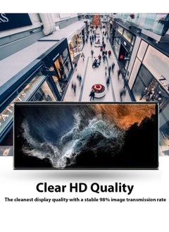 BORTONY Pack of 2 Glass Compatible for Samsung Galaxy S22 Ultra Screen Protector, HD Clear Tempered Glass [9H Hardness] [Fingerprint Unlock][3D Full Coverage]  - Image 5