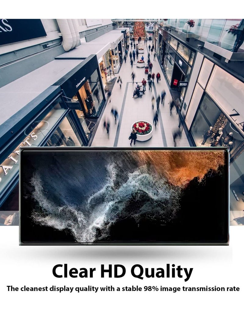 BORTONY - Pack of 2 Glass Compatible for Samsung Galaxy S22 Ultra Screen Protector, HD Clear Tempered Glass [9H Hardness] [Fingerprint Unlock][3D Full Coverage] - Image 1