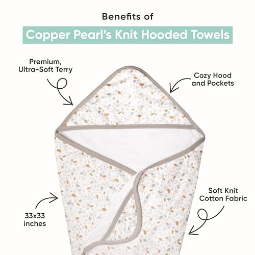 Copper Pearl Hooded Bath Towels Premium Knit/Terry Cloth Baby Towels with Hood, Pockets, and Cool Designs - Great to Gift and Make Bath Time Fun - Baby Bath Towel, Starlight - Image 2