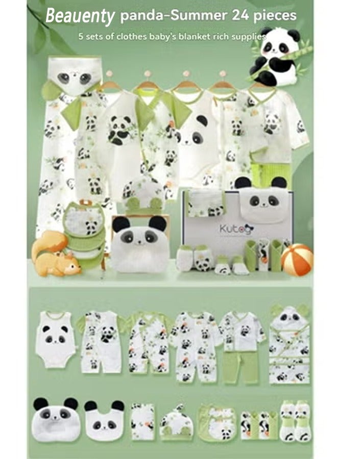 Beauenty 24PCS Newborn Baby Gifts Set, Newborn Layette Gift Set, Baby Clothes Accessories Set for Boys and Girls, Premium Cotton. - Image 1