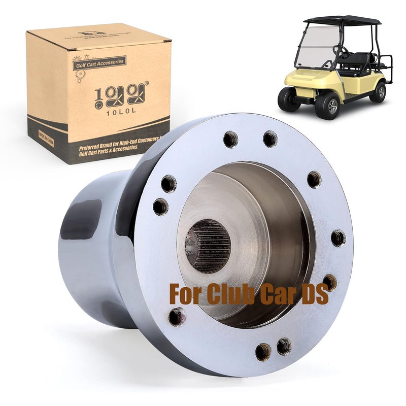 10L0L Golf Cart Steering Wheel Adapter Fits Club Car DS 56 Holes Golf Cart Steering Wheel  Sliver
