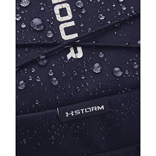 UNDER ARMOUR حقيبة ظهر رياضية هاسل للبالغين من أندر أرمور، لون منتصف الليل Navy (410)/فضي معدني، مقاس واحد يناسب الجميع - Image 5