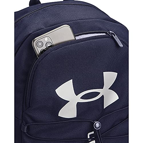 UNDER ARMOUR حقيبة ظهر رياضية هاسل للبالغين من أندر أرمور، لون منتصف الليل Navy (410)/فضي معدني، مقاس واحد يناسب الجميع - Image 3