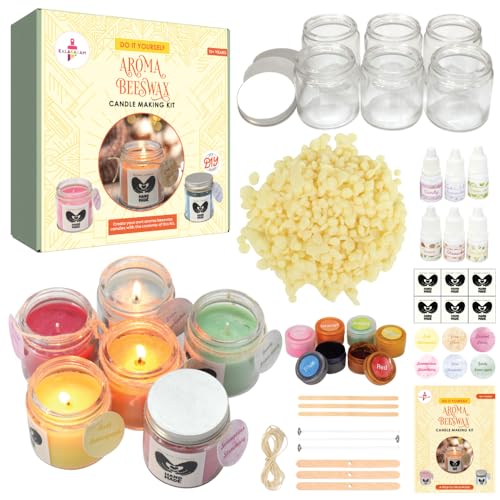 Kalakaram Aroma Beeswax Candle Kit | DIY Candle Making Craft Kit for Kids & Adults | Natural Scented Candles | Pure Beeswax | Candle Making Set | Handmade Candles for Girls Age, 9-11, 12-14 Years - Image 1