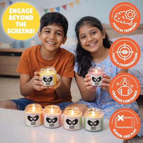 Kalakaram Aroma Beeswax Candle Kit | DIY Candle Making Craft Kit for Kids & Adults | Natural Scented Candles | Pure Beeswax | Candle Making Set | Handmade Candles for Girls Age, 9-11, 12-14 Years - Image 4