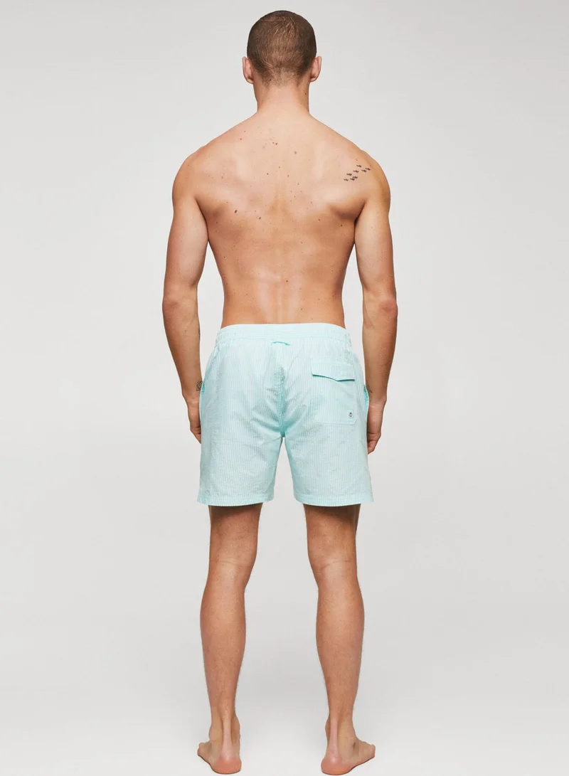 Mango Man Striped Swim Shorts