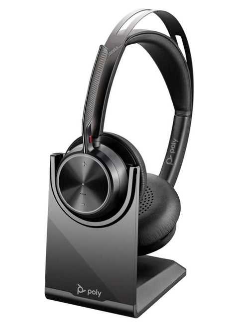 Voyager Focus 2 Wireless Bluetooth Headset, Active Noise Cancelling (ANC), Microsoft Teams Certified, Stereo Sound, Multipoint Connectivity, Adjustable Headband, 19-Hour Battery, USB-C Charging, BT700 Bluetooth Adapter Included | 9T9J6AA