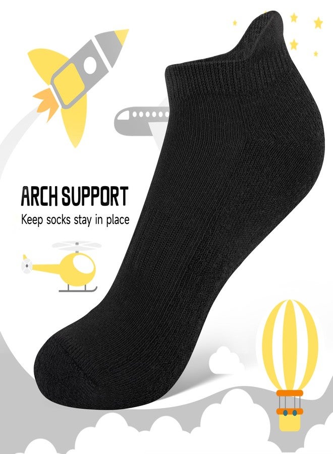 Comfoex 16 Pairs Boys Girls Socks Ankle Low Cut Athletic Cushioned Socks For Kids 4-6 6-8 8-10 Years Old - Image 5