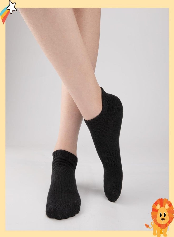 Comfoex 16 Pairs Boys Girls Socks Ankle Low Cut Athletic Cushioned Socks For Kids 4-6 6-8 8-10 Years Old - Image 3