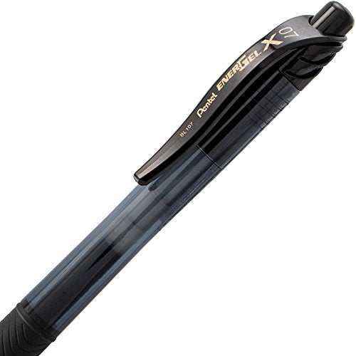 Pentel EnerGel-X Retractable Gel Pen, (0.7mm) Med. Line, Black Ink, 72-PK Canister (BL107PC72A) - Image 3