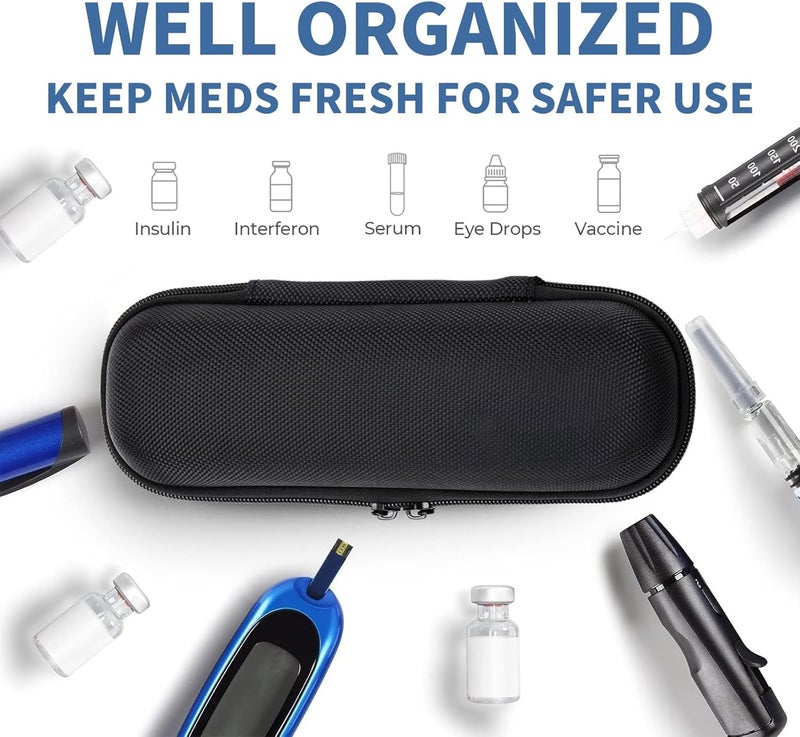 MetalNuts Medicine-Insulin-Diabetic Insulin Cooler Travel Case - Lightweight and Durable Diabetic Small Storage Travel Packs for Insulin Pens & Needles (Ice Pack Not Included) - Image 4