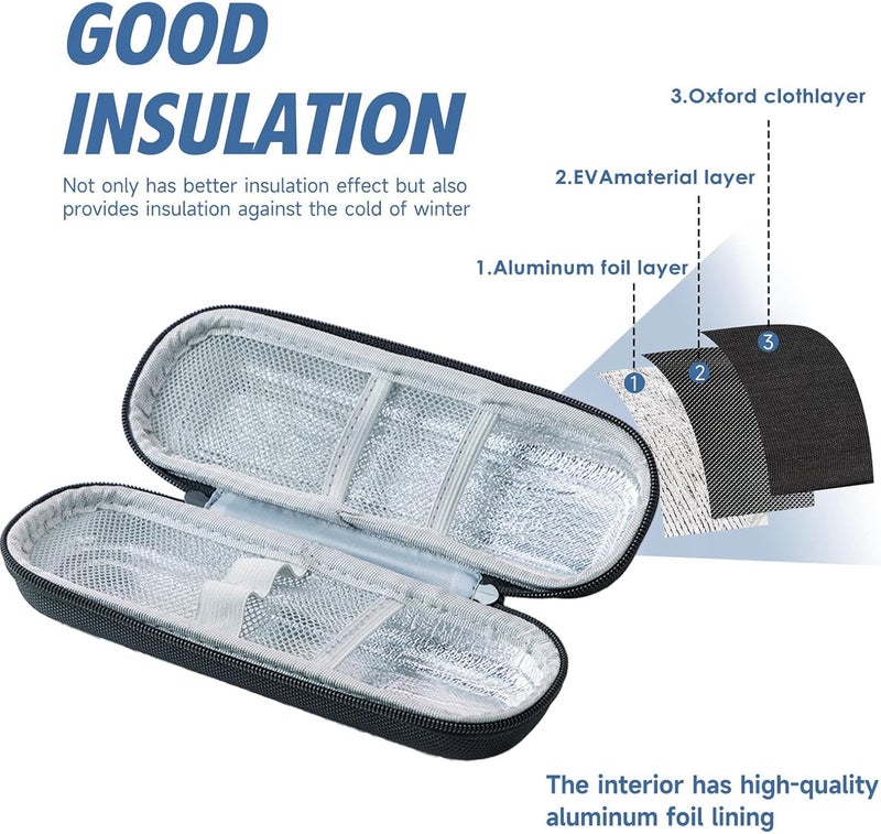 MetalNuts Medicine-Insulin-Diabetic Insulin Cooler Travel Case - Lightweight and Durable Diabetic Small Storage Travel Packs for Insulin Pens & Needles (Ice Pack Not Included) - Image 3