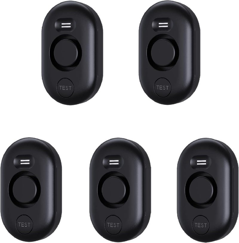 METAK 5 Pack Wd60 Water Leak Detectors For Home  100Db Water Sensor Alarm For Basement  Leakage Detection Device For Pipe/Drain/Under Sink Drip  Floor Flood In Bathroom/Kitchen/Toilet/Laundry Room  Black - Image 1