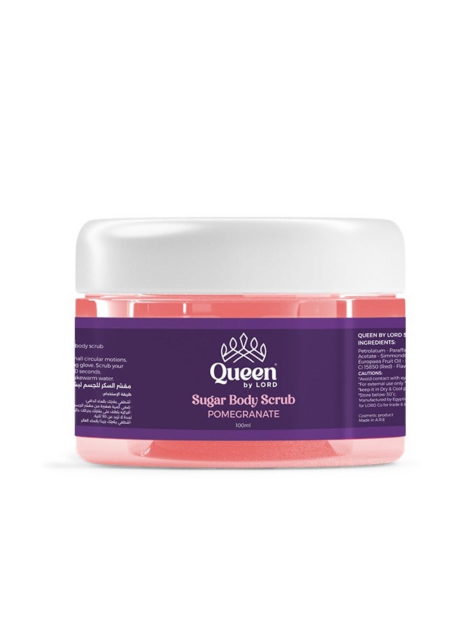 Queen By Lord Body Sugar Scrub With Pomegranate Scent (Travel Size) 100ml 