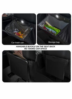 Generic Car Trash Bag with LED Light Waterproof Hanging Organizer 15 Disposable Bags Included Black  - Image 4