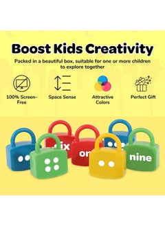 IQ Toys Kids Learning Locks With Keys 123 Dots Numbers Matching And Counting Montessori Educational Toys For Ages 3-5 Boys And Girls Preschool Games Gifts, 24 Pieces  - Image 4
