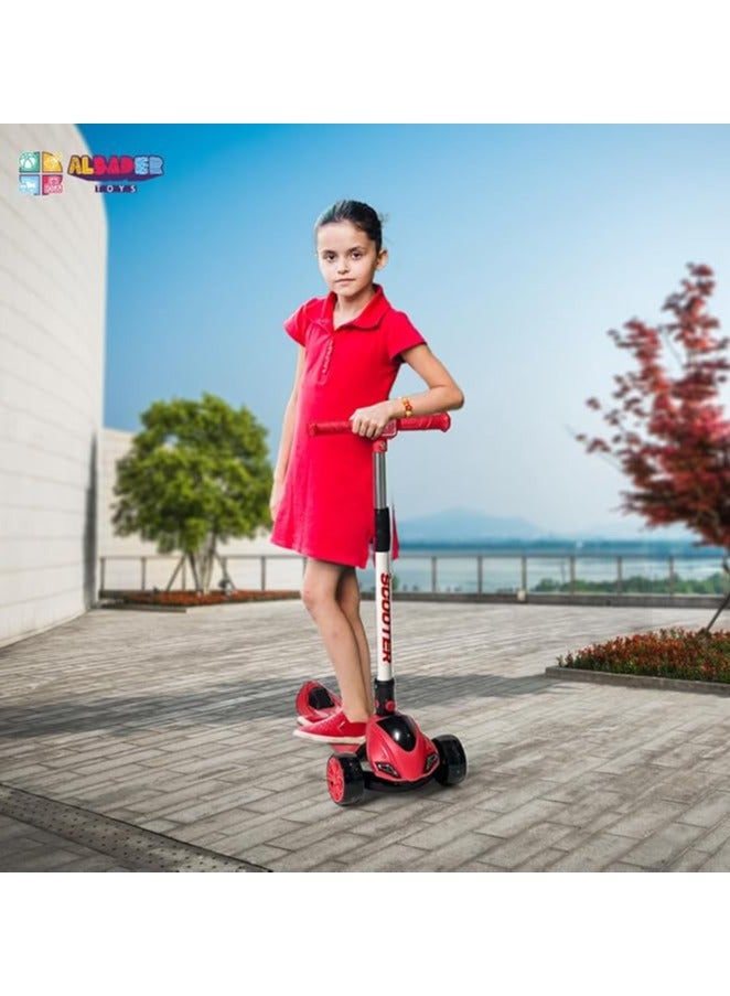 AL BADER Kick Scooter, PVC Urban Scooter, Height Adjustable Scooter Wheels With Non-Slip surface, Foldable Scooter with Rear Brake, Manual Scooter For Children 3-9 Yeras Old - Image 5