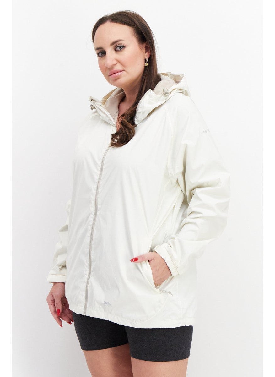 Trespass - Women Brand Logo Windbreaker Jacket, Off White - Image 1