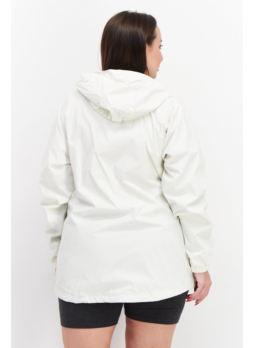 Trespass - Women Brand Logo Windbreaker Jacket, Off White - Image 1