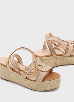 ELLA Ankle Strap Detail Wedge Sandal  - Image 4