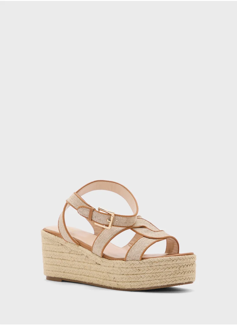 ايلا Ankle Strap Detail Wedge Sandal