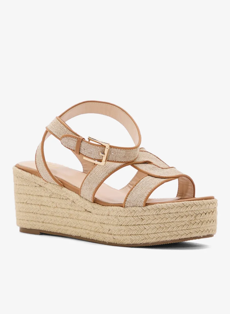 ELLA Ankle Strap Detail Wedge Sandal