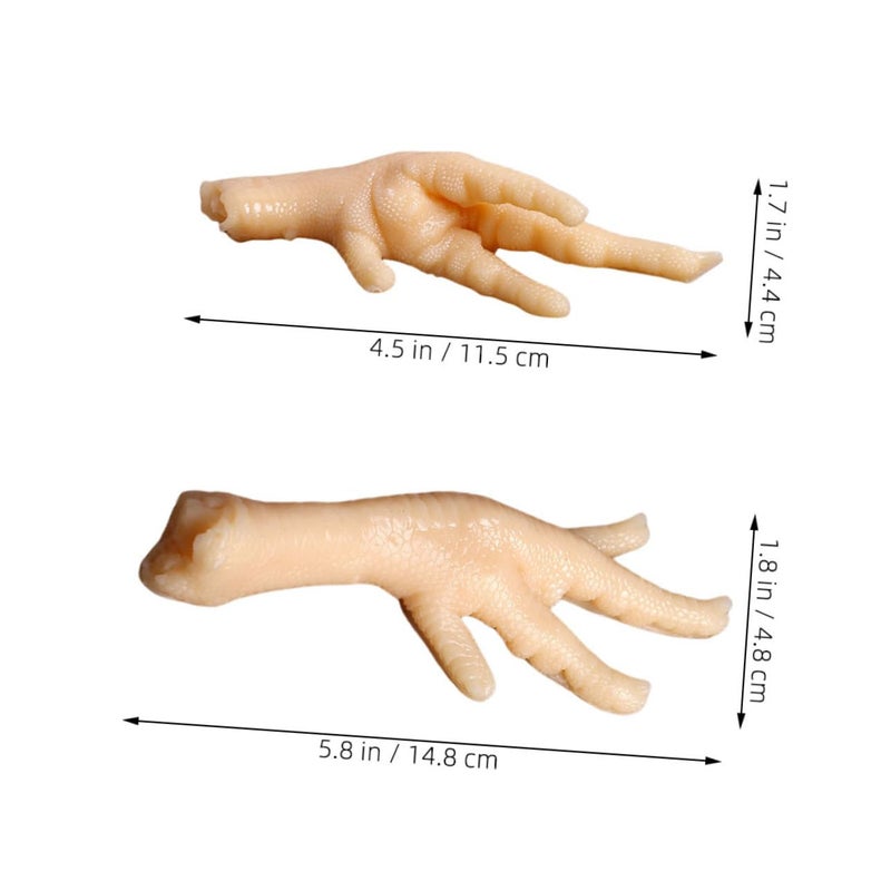 Artificial Chicken Feet Decor For Kitchen Party Photo Shooting 2 Pieces Set - Image 3