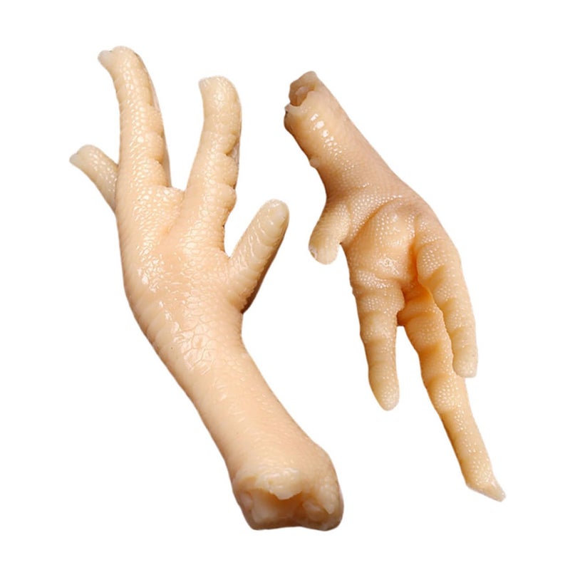 Artificial Chicken Feet Decor For Kitchen Party Photo Shooting 2 Pieces Set - Image 2