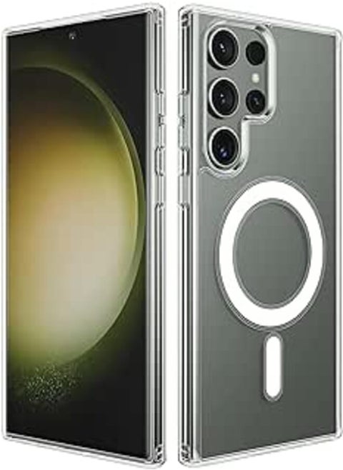 [ Samsung Galaxy s23 ultra ] Clear Case for Samsung Galaxy S23 Ultra, Compatible with Magsafe Charging, Ultra Thin Shockproof Protective Case for S23 Ultra (Clear)