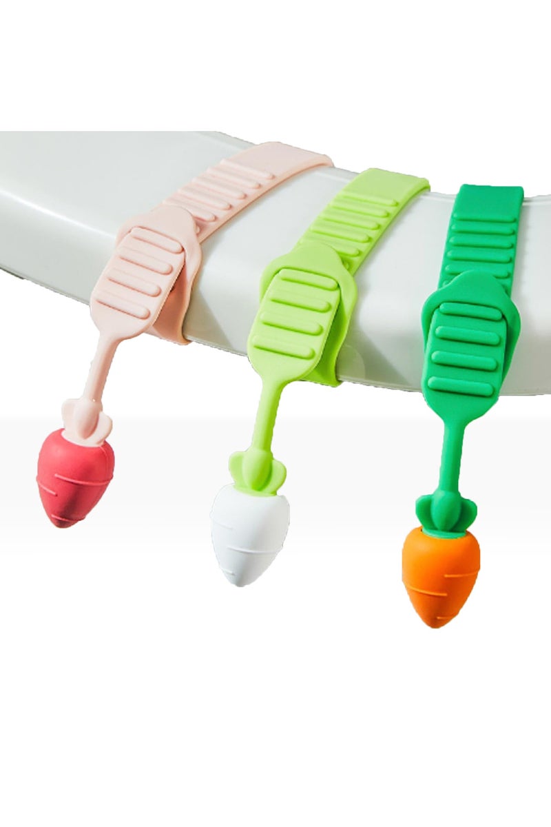 CMGTYYD 3 Pcs Silicone Toilet Lid Cover Lifter, Toilet Seat Handle Lifter Toilet Cover Holder, Bathroom Restroom Gadgets Accessories for Home Office Hotel, Avoid Touching, Handle Hygienic Clean - Image 1