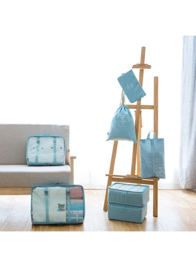 منظم 7 *1  لتنظيم الامتعة عند السفر لون ازرق - Image 3