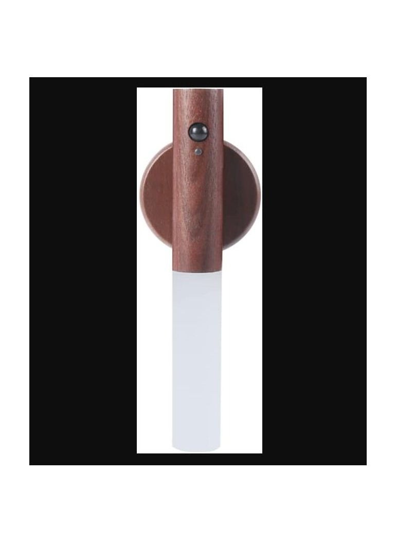 Rock Pow ROCK POW USB Charging Smart Body Sensor Night Light, Motion Sensor Night Light, Corridor Wall Induction lamp Bedroom Aisle Staircase Wardrobe (Black Walnut Night Light)  - Image 1