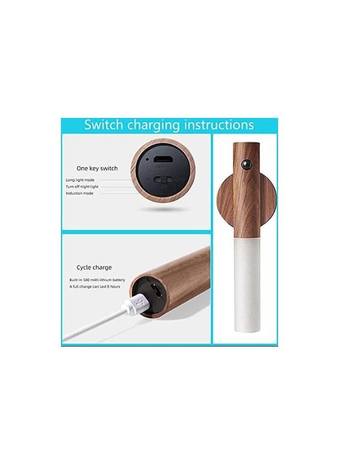 Rock Pow ROCK POW USB Charging Smart Body Sensor Night Light, Motion Sensor Night Light, Corridor Wall Induction lamp Bedroom Aisle Staircase Wardrobe (Black Walnut Night Light)  - Image 4