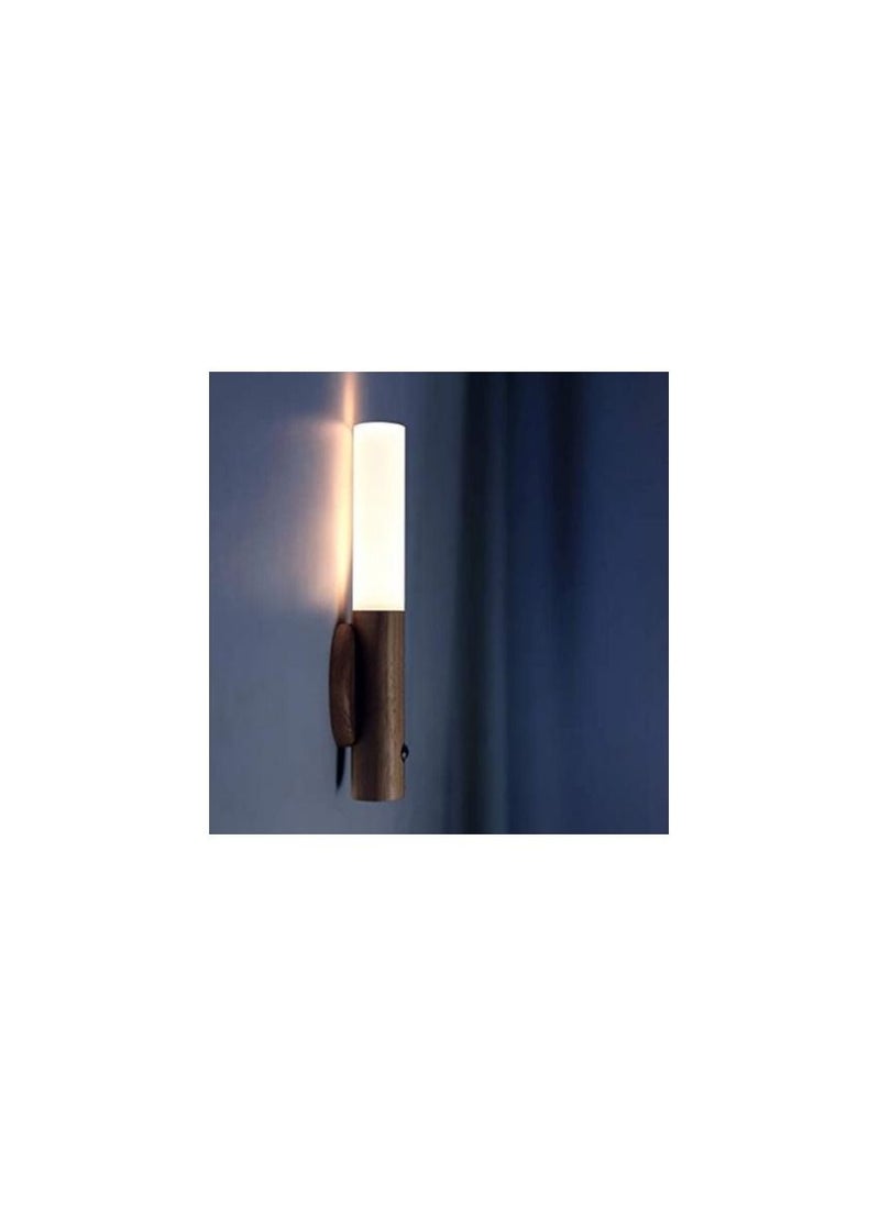 Rock Pow ROCK POW USB Charging Smart Body Sensor Night Light, Motion Sensor Night Light, Corridor Wall Induction lamp Bedroom Aisle Staircase Wardrobe (Black Walnut Night Light)  - Image 2