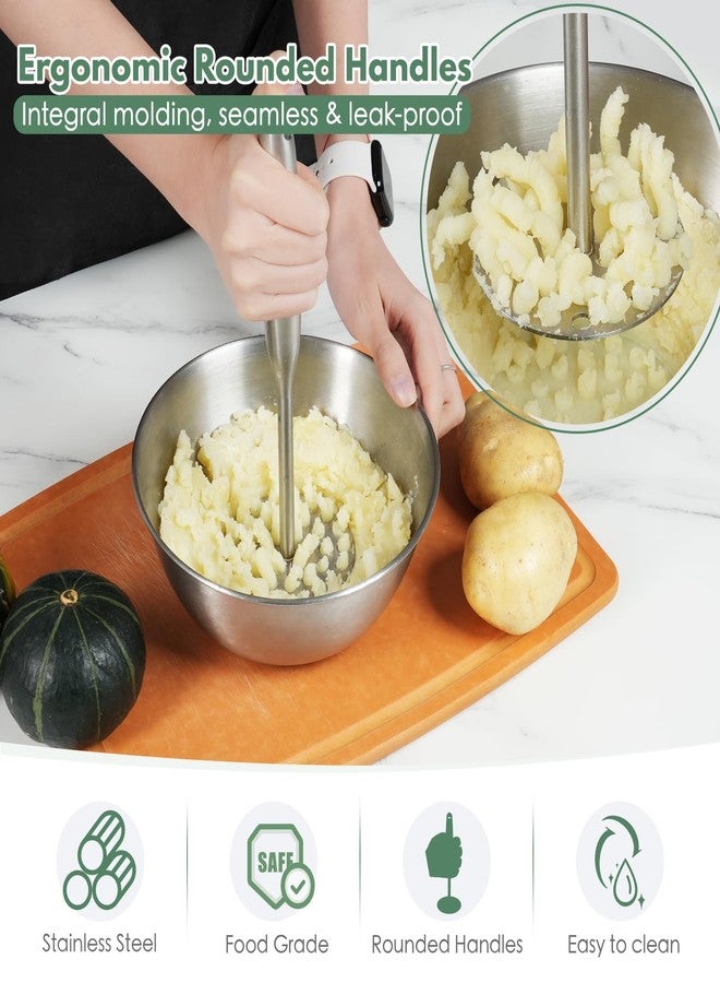 ZORGONS Potato Masher Manual Potato Press for Kitchen Tool,Heavy Duty Stainless Steel Potato Masher Kitchen Tool & Food Masher Potato Smasher Perfect for Bean, Vegetable, Fruits, Avocado, Meat - Image 2