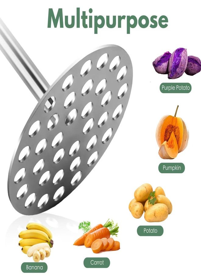 ZORGONS Potato Masher Manual Potato Press for Kitchen Tool,Heavy Duty Stainless Steel Potato Masher Kitchen Tool & Food Masher Potato Smasher Perfect for Bean, Vegetable, Fruits, Avocado, Meat - Image 3