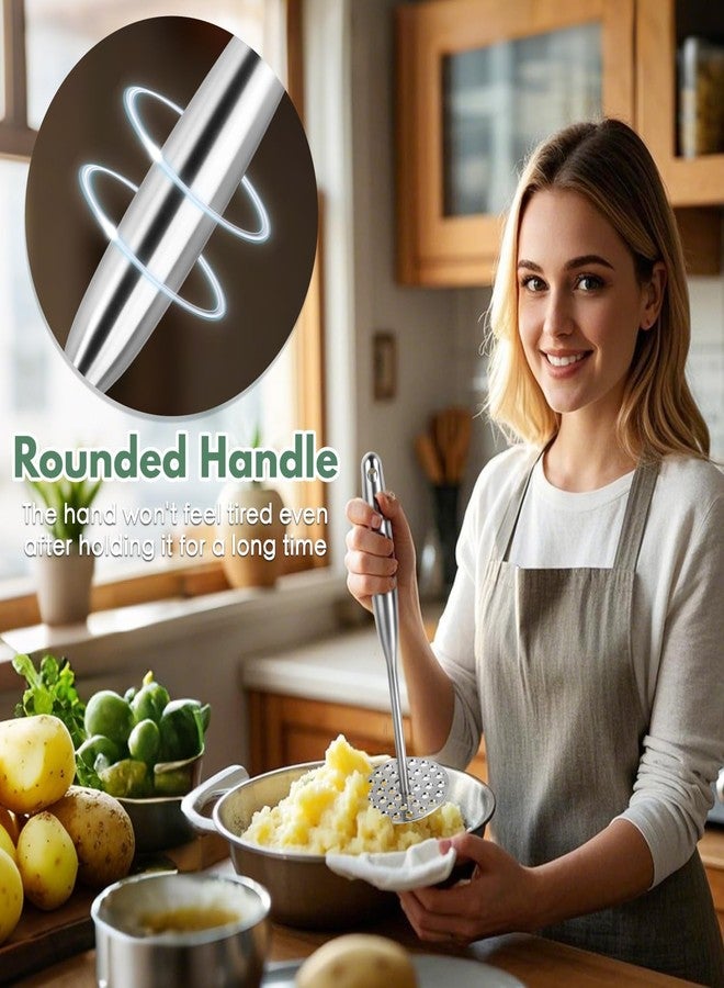ZORGONS Potato Masher Manual Potato Press for Kitchen Tool,Heavy Duty Stainless Steel Potato Masher Kitchen Tool & Food Masher Potato Smasher Perfect for Bean, Vegetable, Fruits, Avocado, Meat - Image 4