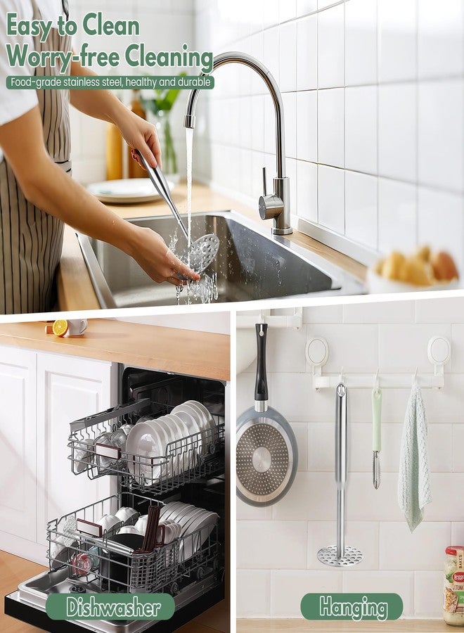 ZORGONS Potato Masher Manual Potato Press for Kitchen Tool,Heavy Duty Stainless Steel Potato Masher Kitchen Tool & Food Masher Potato Smasher Perfect for Bean, Vegetable, Fruits, Avocado, Meat - Image 5