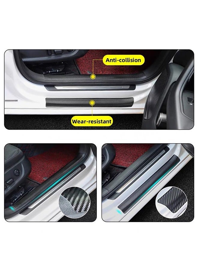 Generic 2Pcs Carbon Fiber Vinyl Tape 2 Inch x 23ft Universal Chrome Black Dry Carbon Fiber Detailing Tapes Overlay Wrap Roll DIY 3D Carbon Car Door Edge Guard Protective Anti Scratch Sticker 5 x 700 CM  - Image 3