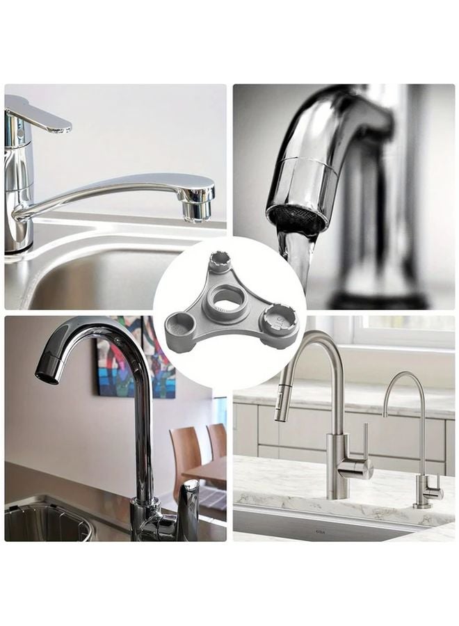 1pc 8 In 1 Universal Triangle Faucet Aerator Removal Wrench Tool For Kitchen Bathroom - Image 4