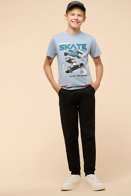 أر أند بي Solid Jogger Pants with Drawstring Waist