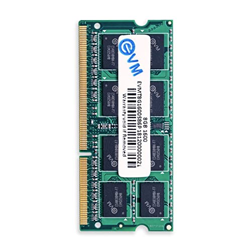 EVM 8GB DDR3 Laptop RAM 1600MHz | SO-DIMM – 1.35V Low Voltage | 204-PIN Pin, Intel & AMD Compatible | High-Speed Laptop Memory Upgrade | 10 Year Warranty (EVMT8G1600S86P) - Image 1