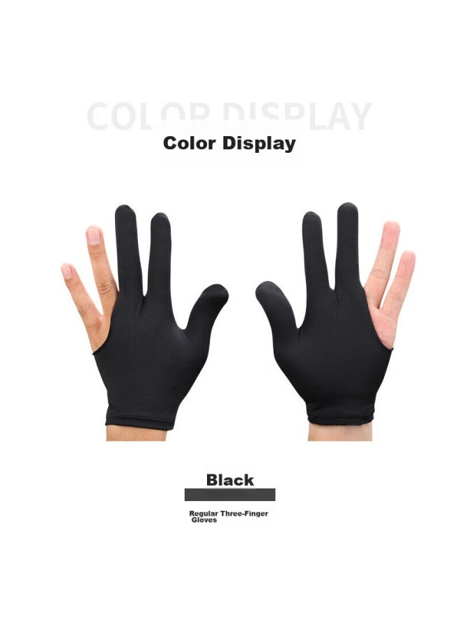 Invui Billiard Gloves, Suitable For Both Left And Right Hands, Three-finger High-elasticity Non-slip Pool Accessories, One Size Fits All, 15 Pieces Per Pack - Image 4