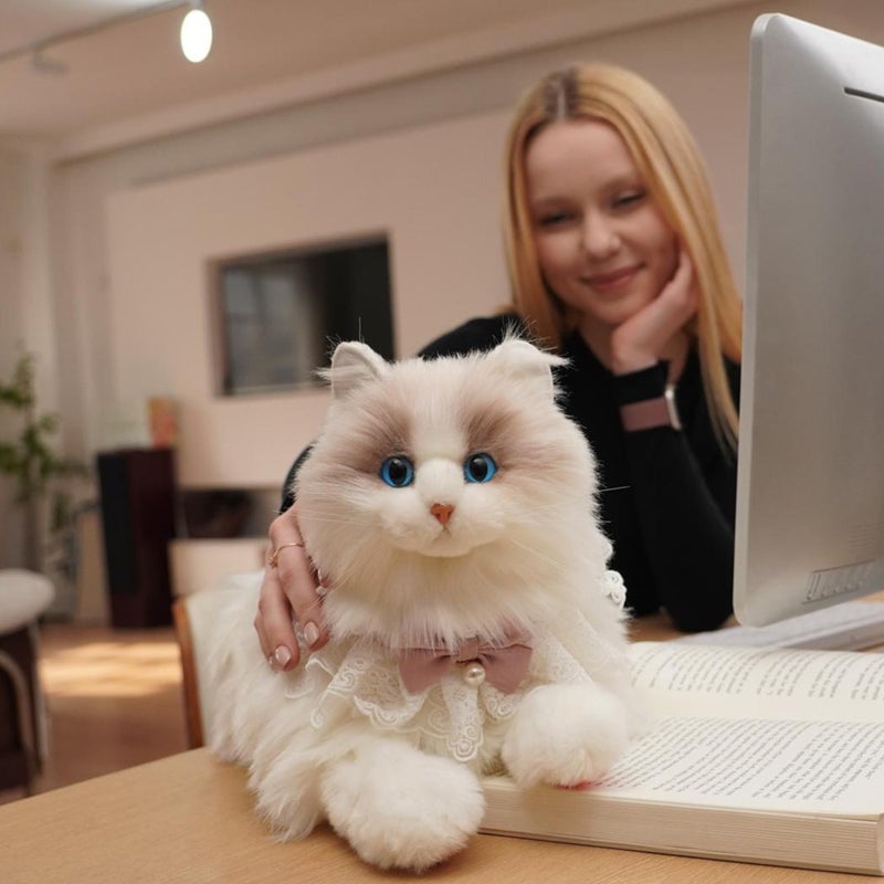 Chongker 248 Interactive Robot Cat Plush Stuffed Animal Interactive Pet with Touch Control Kitten Electronic Pet Robotic Kitty Toy Interactive Cat 11 - Image 3