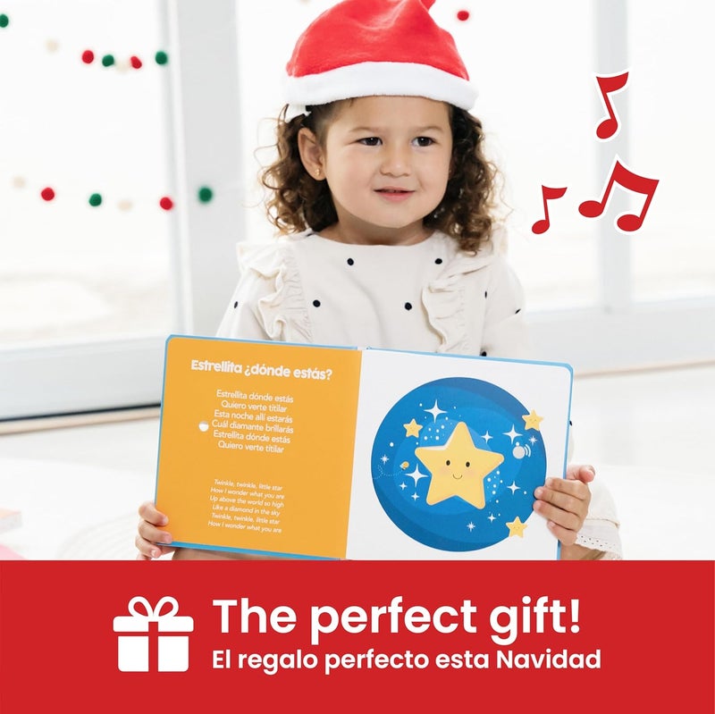 Binibi Store Spanish Musical Book for Toddlers 1-3 Estrellita ¿Dónde Estás? & Other Nursery Rhymes | Spanish Learning for Kids | Bilingual Children's Sound Book | Libro en español para bebés - Image 5
