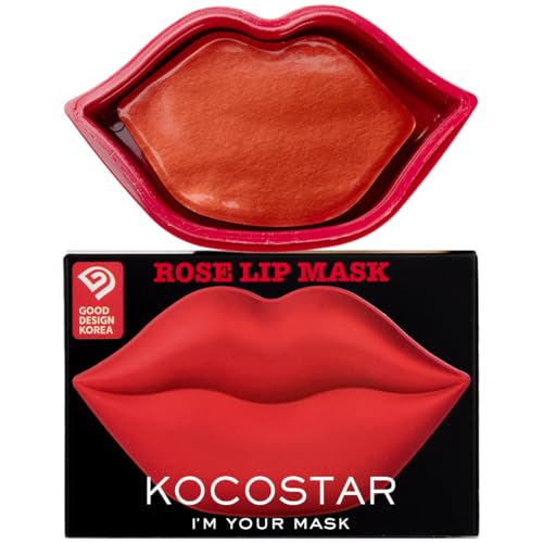 KOCOSTAR Rose Collagen Hydrogel Lip Mask with Niacinamide, Multi Functional Hydrating Lip Care for Dry and Chapped Lips, Hypoallergenic and Paraben Free, Korean Skincare (20 Count) - Image 1
