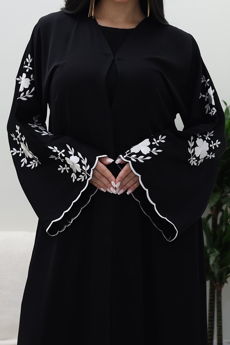 النخبة عباية زهرة سوداء - Image 3