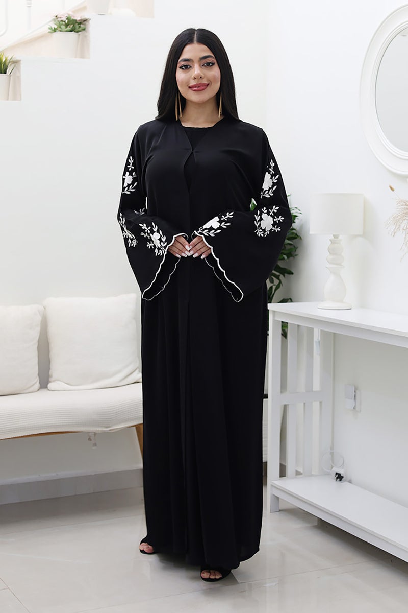 النخبة عباية زهرة سوداء - Image 1