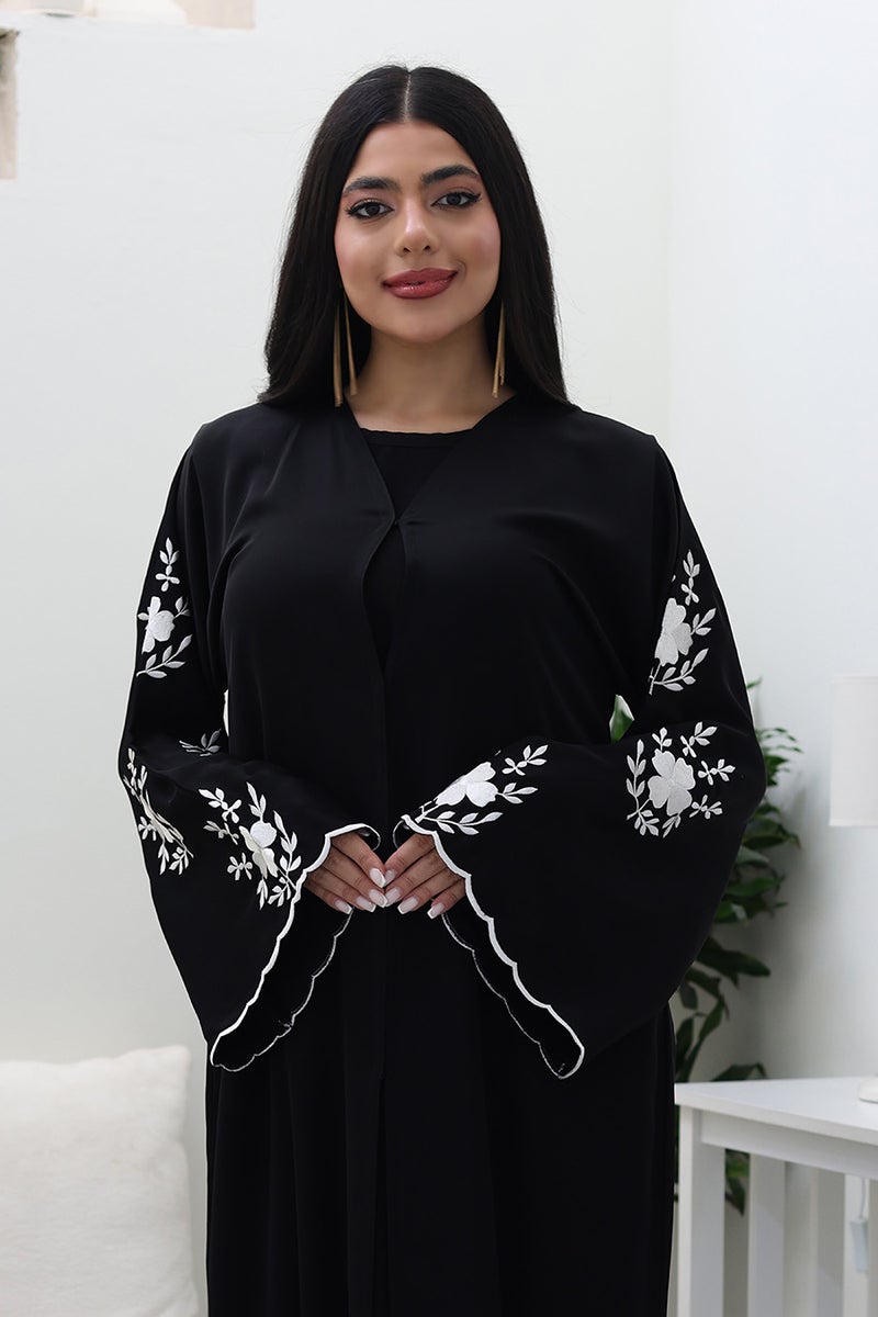 النخبة عباية زهرة سوداء - Image 2